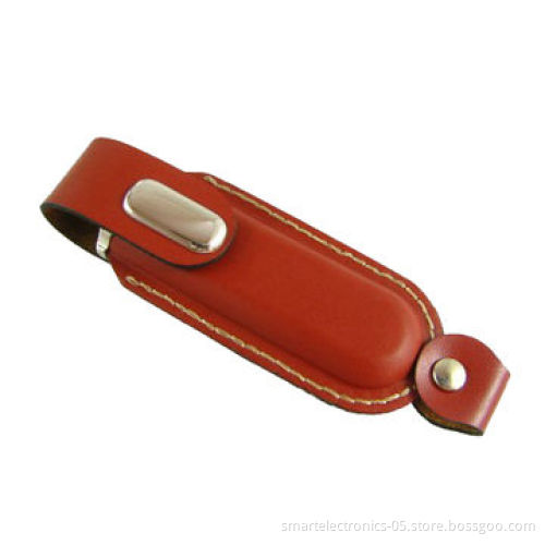 Leather USB flash drives, 64MB-128GB capacity, free logo printing, package, high quality, no MOQ